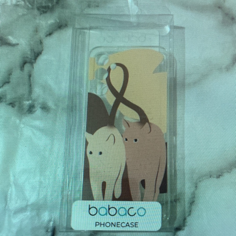 Cat Illustration Phone Case - Brown and Cream